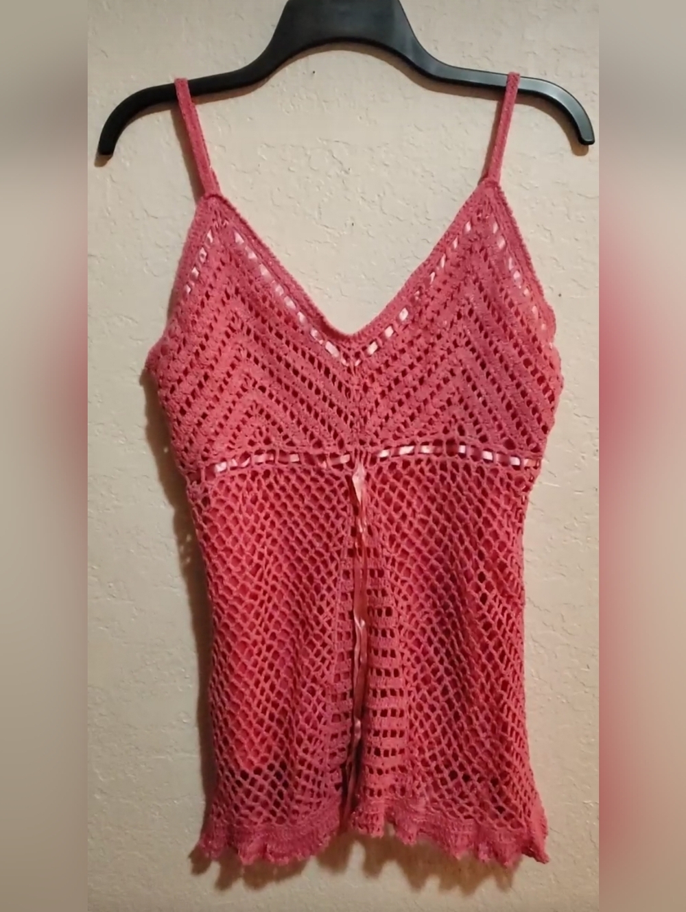 Chic Pink Crochet Top